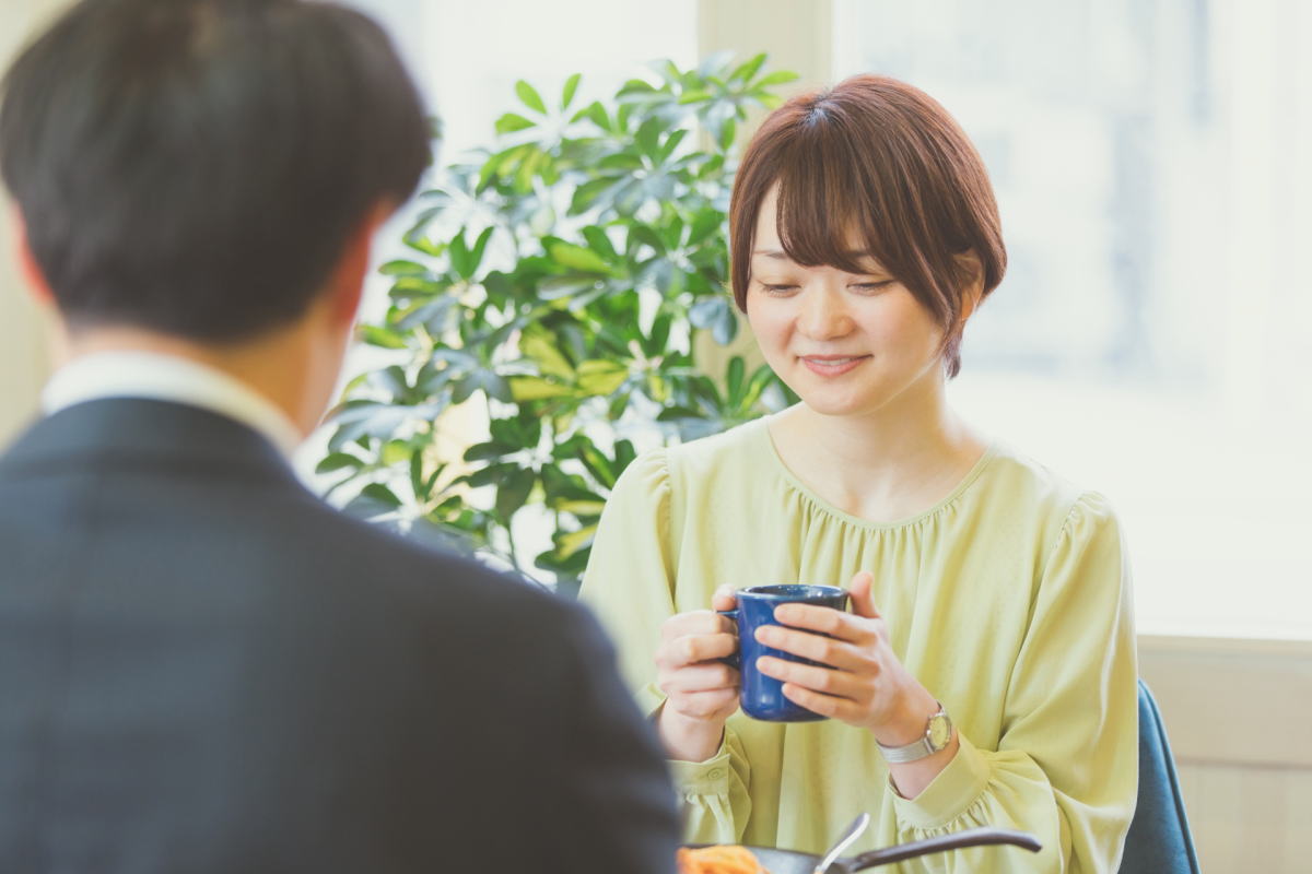 カフェでデート